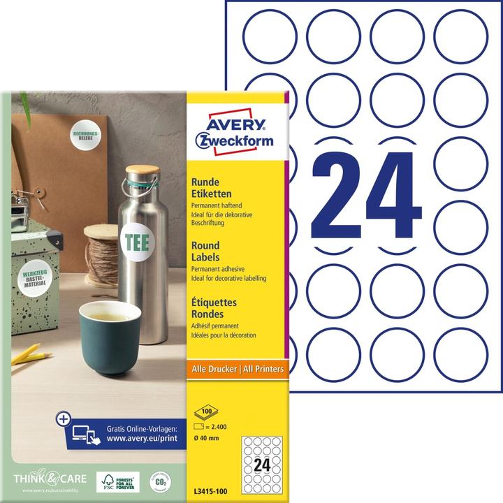 Avery Round labels