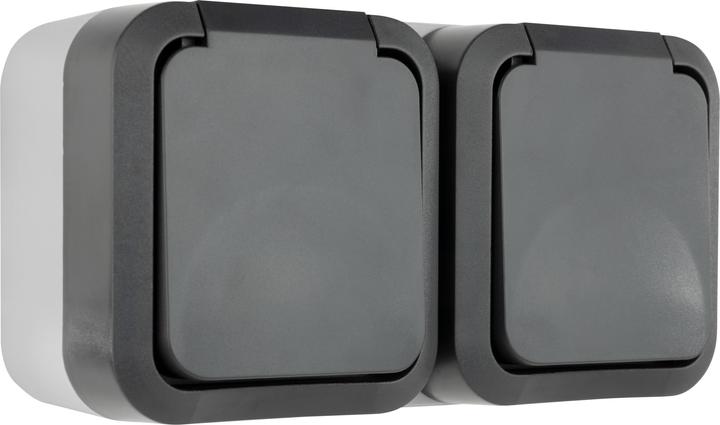 Image du produit REV Prise double complète AquaStorm Gris clair, noir 0004090400