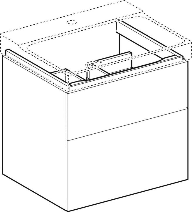 Produktbild Geberit Waschtischunterschrank Xeno wei hochglanz 2 Auszge mit Softeinzug fr 60 cm 50 (58 x 46 x 53 cm)