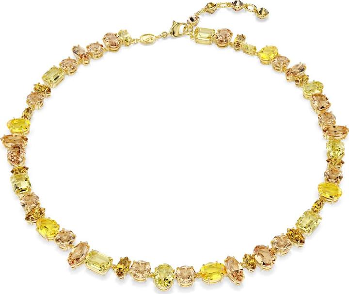 Produktbild Swarovski Gema Tennis Halskette Verschiedene Schliffe Gelb Goldlegierungsschicht (Swarovski Metall)