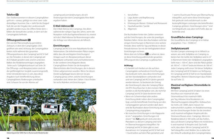 Produktbild ACSI CampingCard & Stellplatzführer 2025 (Deutsch, 2024)