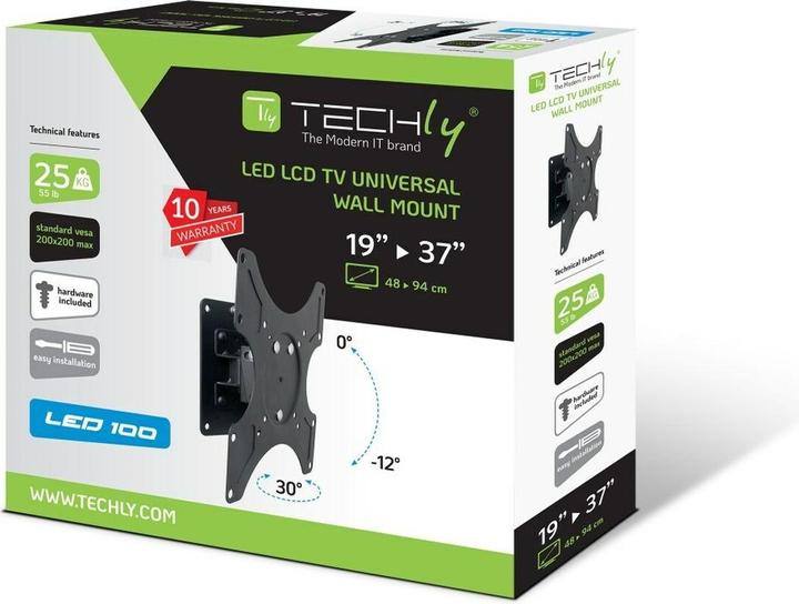 Produktbild Techly Tiltable Wall Bracket (Wand, 37", 25 kg)