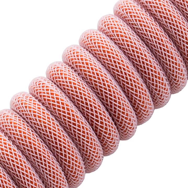 Produktbild CableMod Pro Coiled Keyboard Cable USB-C zu USB Typ A, Orangesicle (1.50 m, USB 2.0)