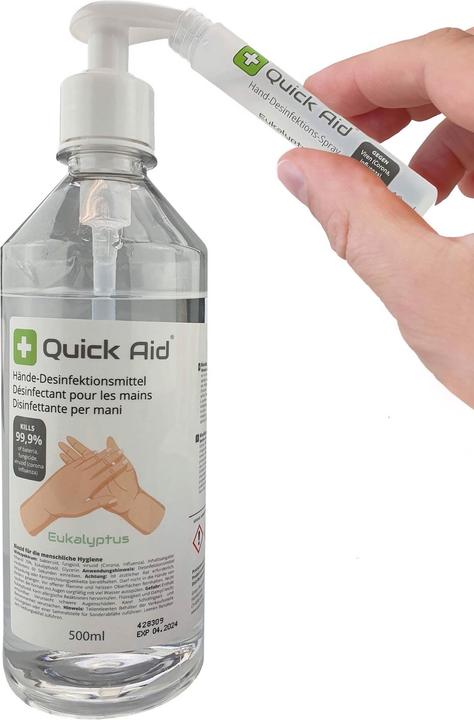 Produktbild Quick Aid Händedesinfektionsspray 10 ml mit Eukalyptus (10 ml)