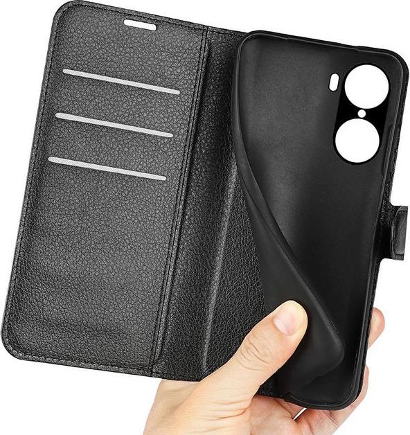 Actual product image MU Classic Litchi Leather Bookcover Series (Honor 60 Pro)