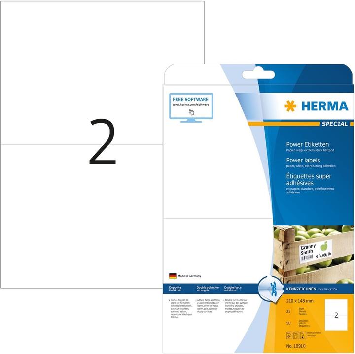 Produktbild HERMA Power Etiketten A4