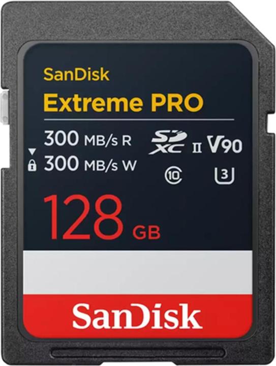 SanDisk Extreme PRO UHS-II V90 (128 Go, SDXC, U3, UHS-II)