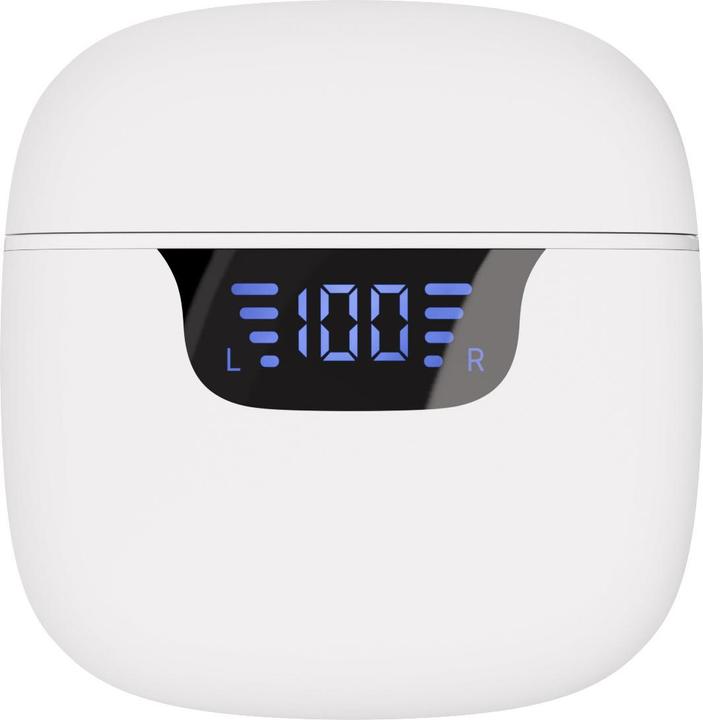 Produktbild Vivanco TWS Bluetooth Kopfhoerer mit LED-Display Case, weiss (180 h, Kabellos)