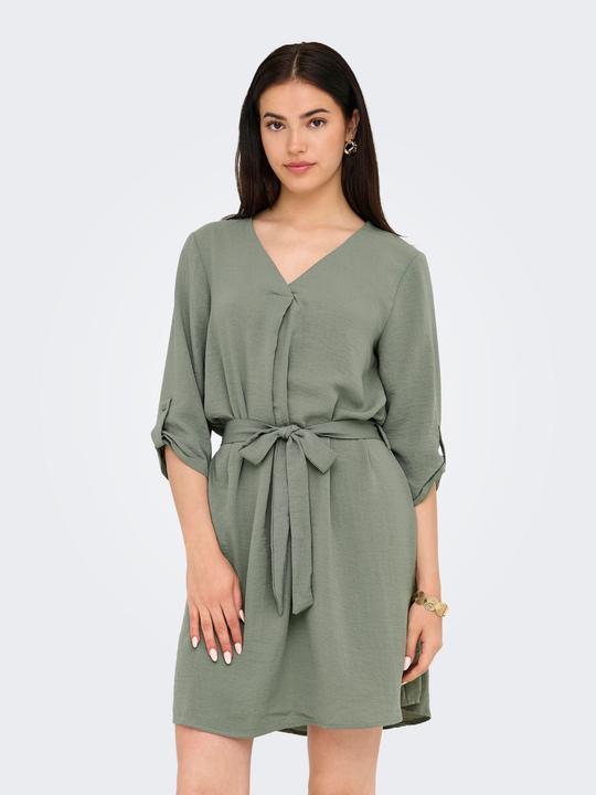 Produktbild JdY Normal geschnitten V-Ausschnitt Voluminöser Armschnitt Kurzes Kleid Kleid (XS)
