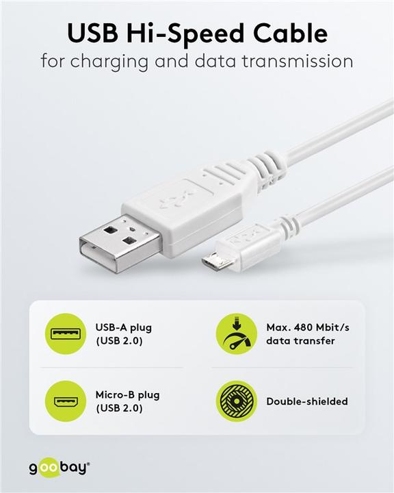 Actual product image Goobay USB cable (1 m, USB 2.0)