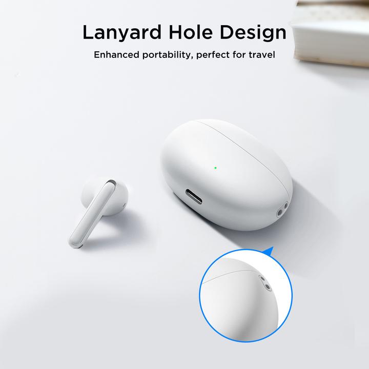 Image du produit Joyroom Funpods Series JR-FB2 Half in-ear Wireless Headphones - Blanc (35 h, Sans fil)