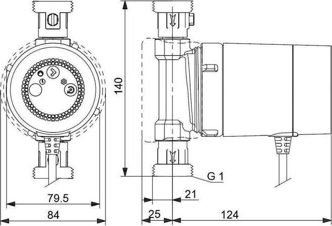 Actual product image Grundfos Circulation pump COMFORT 15-14 BXU PM roof 140 mm 1" with timer 99831285
