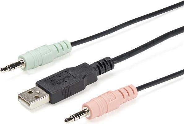 Actual product image StarTech .com SV211DPUA4K USB DisplayPort KVM Switch (Supports 3.5mm audio, DisplayPort 1.2, USB-powered