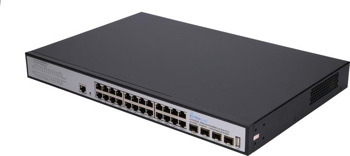 Produktbild Extralink Hypnos Pro | Switch | 24x RJ45 /s PoE, 4x SFP+, L3, managed (24 Ports)