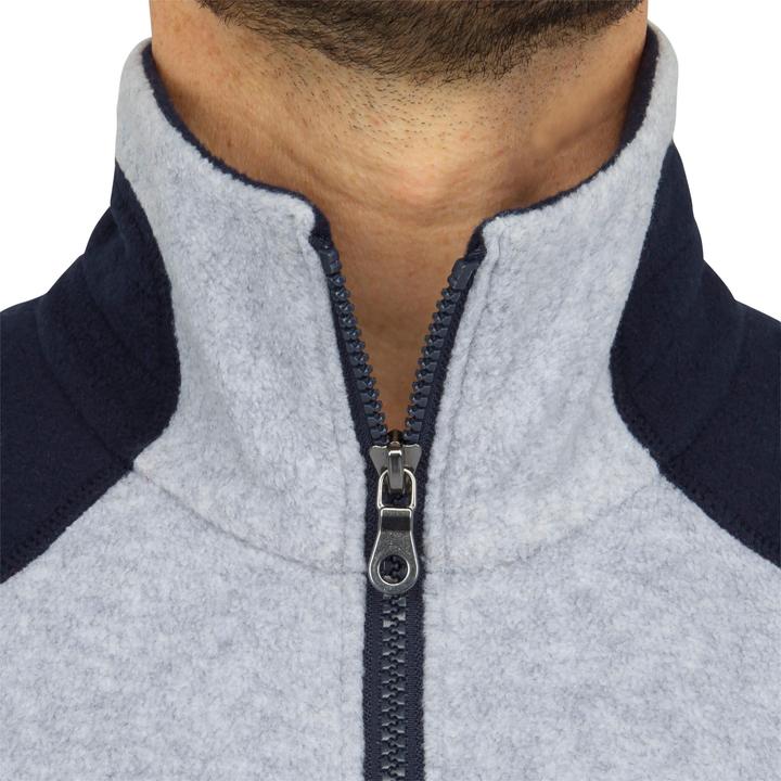 Actual product image Tribord Fleecejacke Segeln Herren warm Sailing 100 grau/marineblau (5XL)