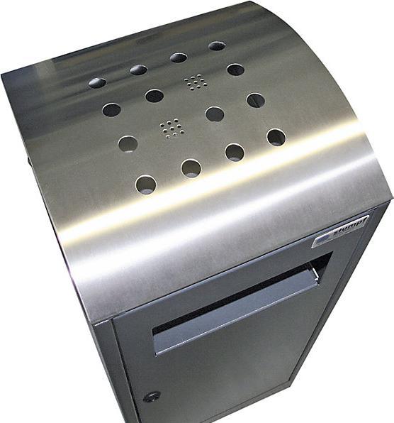 Actual product image Waste collector with ashtray, capacity 90 l, charcoal. (90 l)