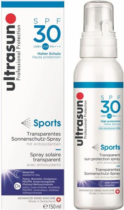 Immagine prodotto Ultrasun Spray per lo sport (Spray solare, SPF 30, 150 ml, 180 g)