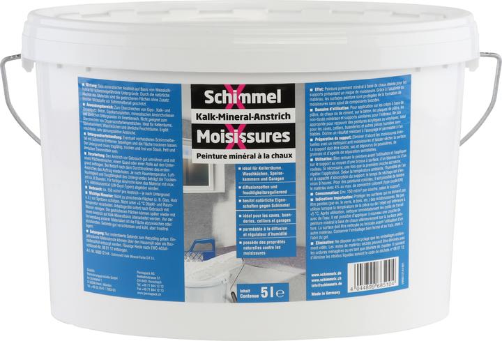 SchimmelX Kalk Mineral Anstrich (White, 5 l)
