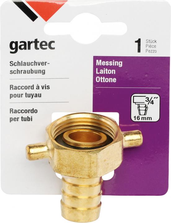 Gartec Attacco a vite del tubo flessibile (Connettore tubo flessibile, 16 mm)
