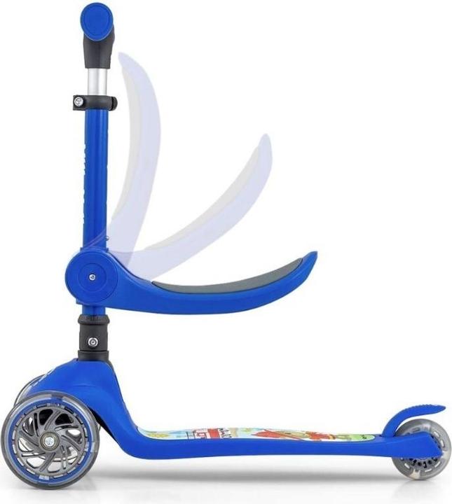 Image du produit Mally Tricycle pour enfants Trottinette Fuzzy Bleu Milly