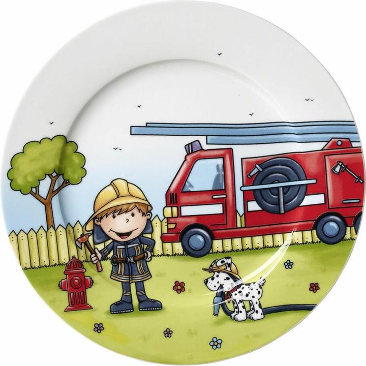 Produktbild Ritzenhoff & Breker Frühstücksteller "FEUERWEHRMANN BERNIE" aus Porzellan, spülmaschinengeeignet, Durchmesser: 190 mm (6 x, 19 cm)