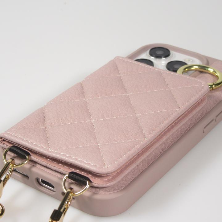 Image du produit PhoneLook Coque Cuir matelassé avec miroir et compartiment carte inclus grande lanière amovible (Apple iPhone 15 Pro Max)