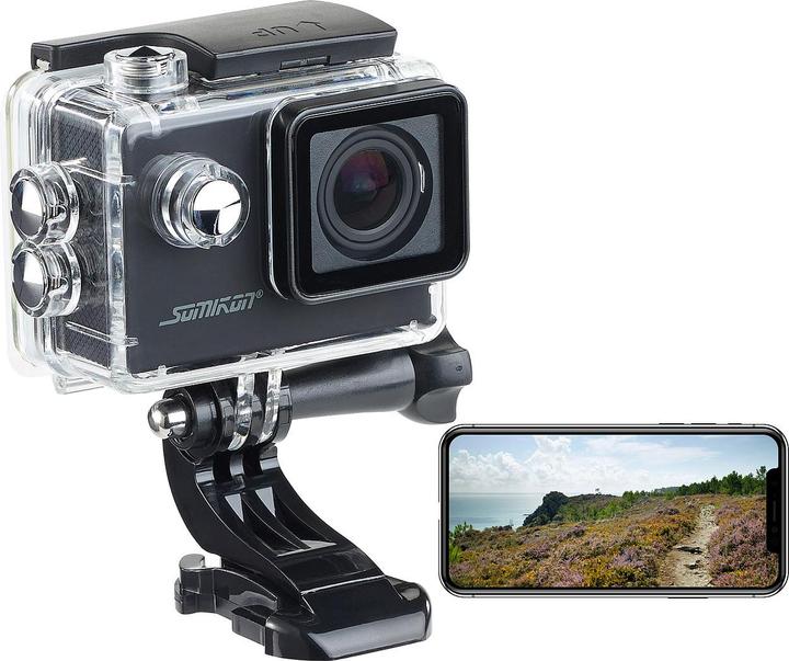 Somikon Einsteiger-4K-Action-Cam inkl. Unterwassergehäuse (30p, WLAN)