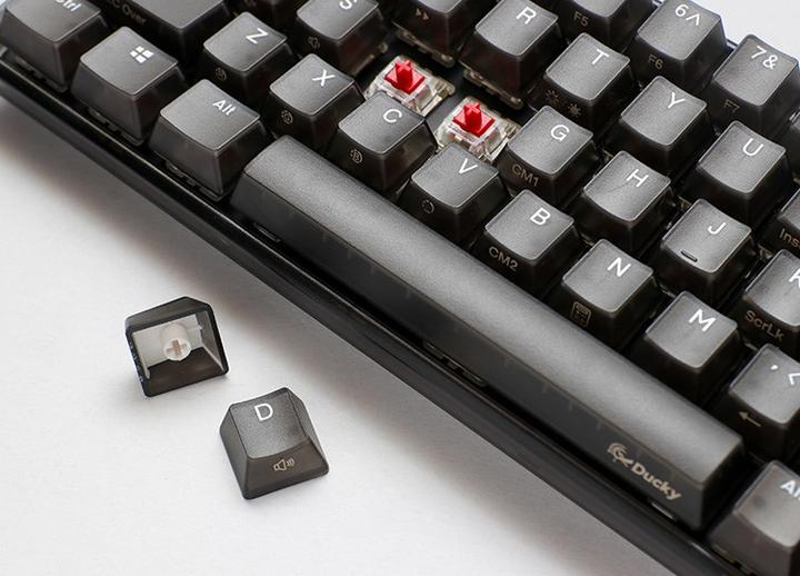 Actual product image Ducky One 3 Aura Black Mini Gaming Keyboard, RGB LED - Kailh Jellyfish Y (US) (Eng. Int., Cable)