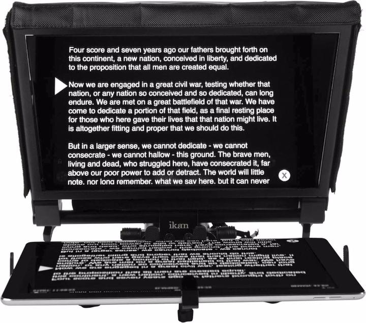 Produktbild Ikan Elite Universeller Tablet Teleprompter mit Fernbedienung (Diverses Video Zubehör)