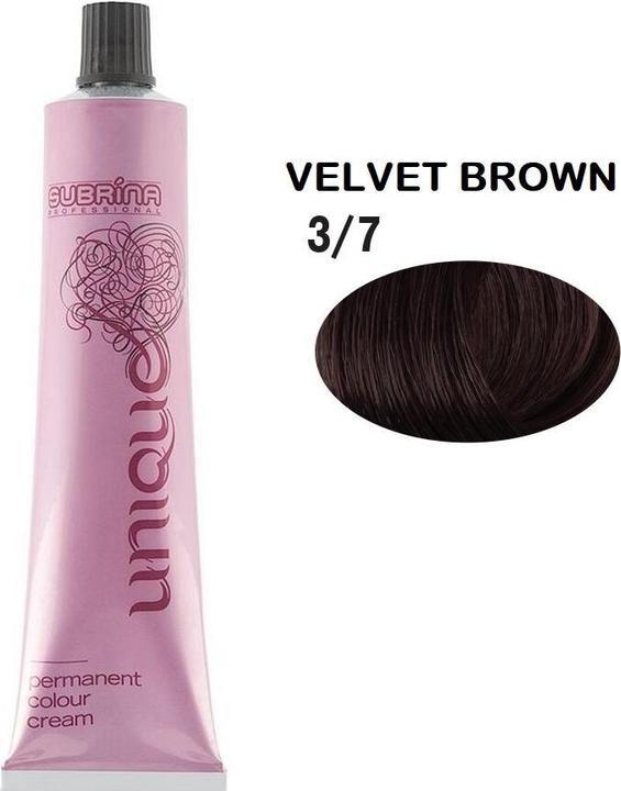 Produktbild Subrina Vopsea de par permanenta Unique 3/7, Castaniu Inchis Castaniu, 100ml (37 Dunkel Kastanienbraun)