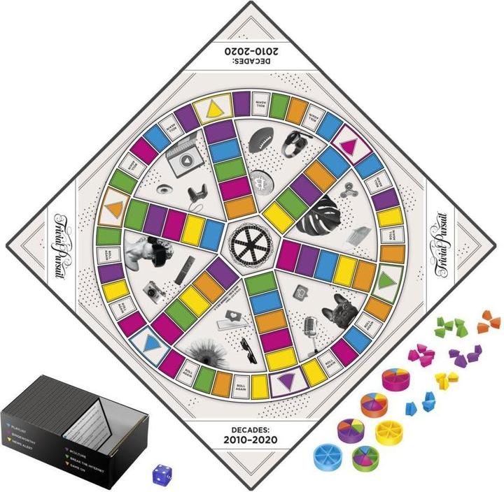 Actual product image Hasbro Gaming Trivial Pursuit Decades 2010 to 2020 (Swedish)