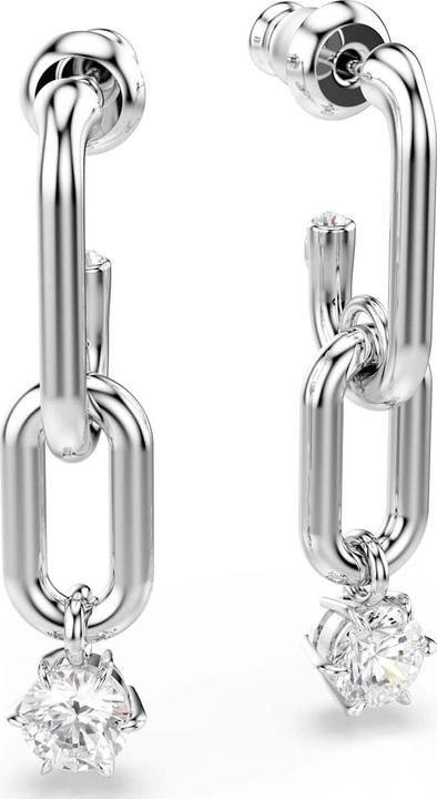 Image du produit Swarovski Constella Drop Ohrhänger Rundschliff Weiss Rhodiniert