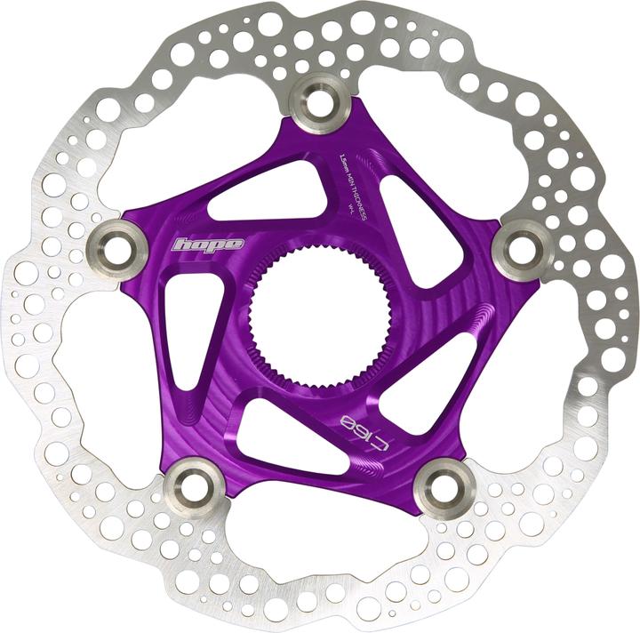 Produktbild Hope Floating Disc Bremsscheibe - Center Lock - purple (160 mm)