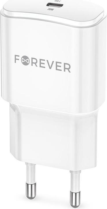 Immagine prodotto Forever TC-01 caricatore PD QC 1x USB-C 20W bianco (20 W)