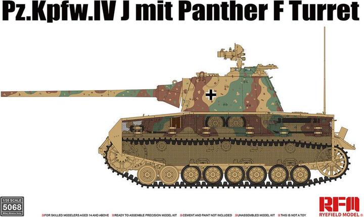 Actual product image Rye Field Model Pz.Kpfw.IV J with Panther F Turret