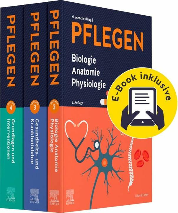Produktbild PFLEGEN Lernpaket 3.A. + E-Books: Grundlagen - Anatomie - Krankheitslehre (Deutsch, Keller, Nicole, Christine/Menche, 2025)