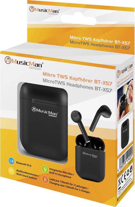 Immagine prodotto Technaxx MusicMan Micro TWS BT X57 (2 h, Senza fili)