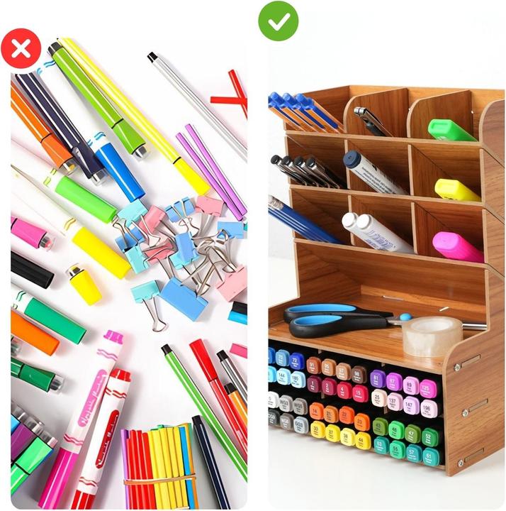 Produktbild Hermex Stiftaufbewahrung Bürotisch-Stifthalter Stiftebox Schreibtisch-Organizer Pen Desk-Organizer