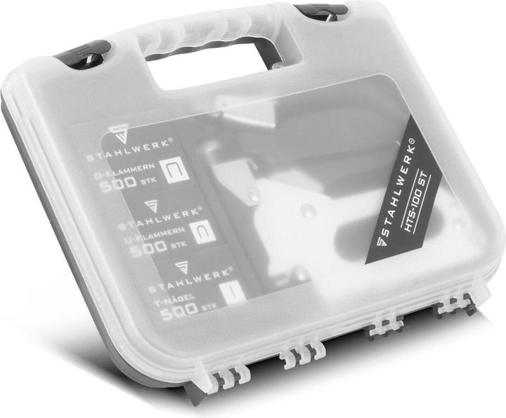 Produktbild Stahlwerk Handtacker Set mit Tacker Klammerentferner + 1500 Klammern und Nägel