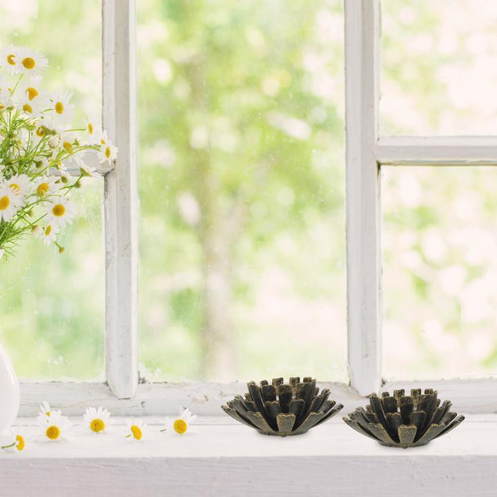 Actual product image Relaxdays Candle Holders (2 x, 13.5 x 13.5 x 6 cm)