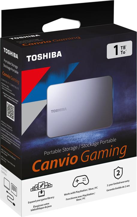 Actual product image Toshiba Canvio Gaming 1TB Dark Grey (1 TB)