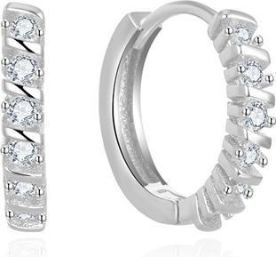 Beneto Elegant round earrings with zircons AGUC2680 (L)
