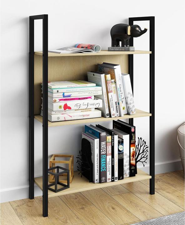 Produktbild VCM Metall Stand Regal Bücher Flakos 3fach (100 x 56 x 24 cm)