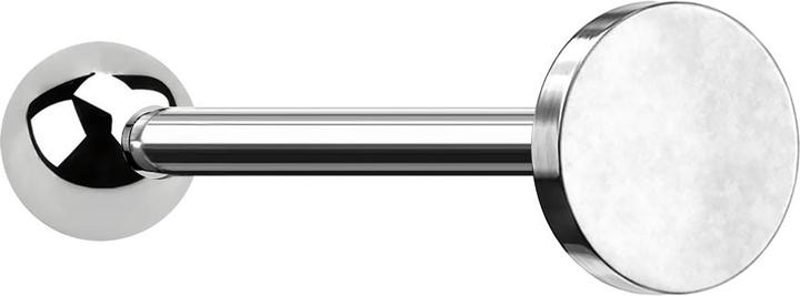 Star Piercing Micro Barbell silber mit Kugel und Scheibe (Chirurgenstahl 316L, ohne Messing)