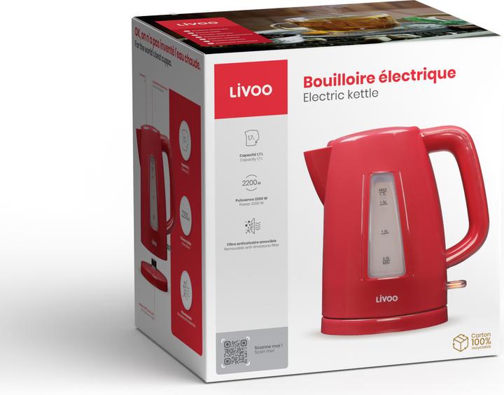 Produktbild Livoo Elektrischer Wasserkocher (1.70 l, EU-Stecker)