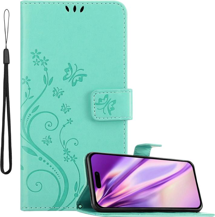 Actual product image Cadorabo Cover for Apple iPhone 14 PRO MAX in Flower Book Style (Apple iPhone 14 Pro Max)