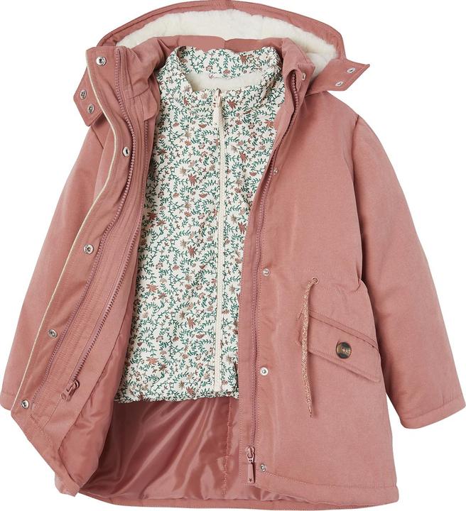 Actual product image Vertbaudet Girls' 3-in-1 quilted jacket with recycled polyester (158)