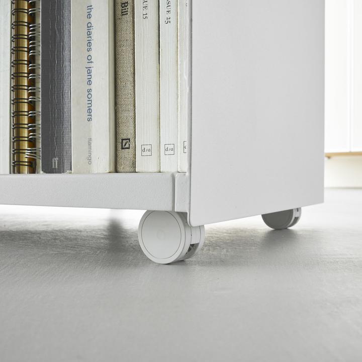 Actual product image Yamazaki Semi-enclosed storage trolley with wooden shelf TOWER (14.32 l)