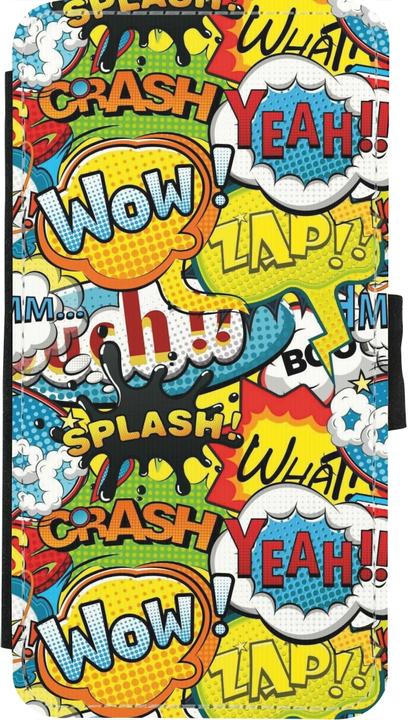Produktbild PhoneLook Hülle Wallet schwarz Cartoons slogans (Apple iPhone X)