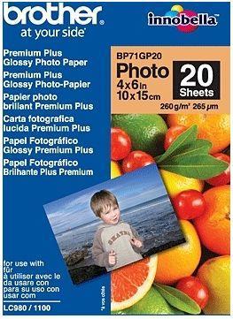 Actual product image Brother Premium Plus Glossy BP-71GP20 (260 g/m², 10 x 15 cm, 20 x)